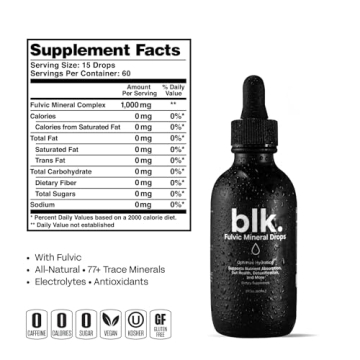 blk. Natural Alkaline Water Drops - Electrolyte Infused for Hydration