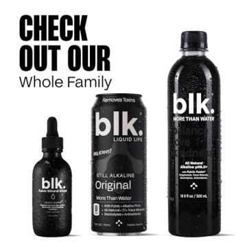 blk. Natural Alkaline Water Drops - Electrolyte Infused for Hydration