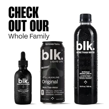 blk. Natural Alkaline Water Drops - Electrolyte Infused for Hydration
