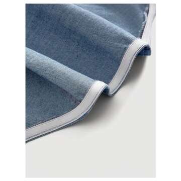 Stylish SweatyRocks Crisscross Denim Halter Top