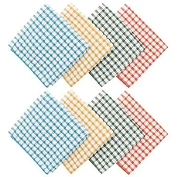 HFGBLG Cotton Cleaning Rags Terry Dish Cloths for Washing Dishes, Set of 8 Dish Rags for Cleaning, Light and Soft Dish Towels for Kitchen Drying Dishes, 11.8 Inch x 11.8 Inch (Mix Color)