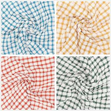 HFGBLG Cotton Cleaning Rags Terry Dish Cloths for Washing Dishes, Set of 8 Dish Rags for Cleaning, Light and Soft Dish Towels for Kitchen Drying Dishes, 11.8 Inch x 11.8 Inch (Mix Color)