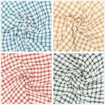 HFGBLG Cotton Cleaning Rags Terry Dish Cloths for Washing Dishes, Set of 8 Dish Rags for Cleaning, Light and Soft Dish Towels for Kitchen Drying Dishes, 11.8 Inch x 11.8 Inch (Mix Color)