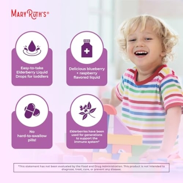 Organic Elderberry Syrup for Toddlers Immune Support Sugar-Free