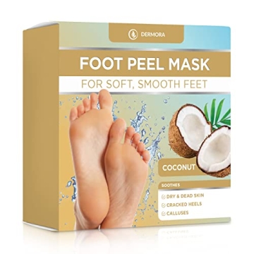 DERMORA Exfoliating Foot Peel Mask for Baby Soft Feet - 2 Pack