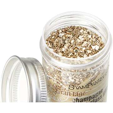 Stampendous Glass Glitter 1.43 Ounces-Champagne
