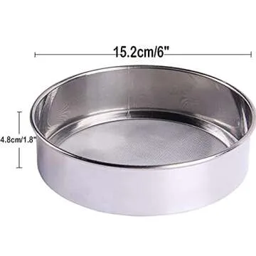 LOVEDAY 6" Stainless Steel Flour Sieve with 40 Mesh