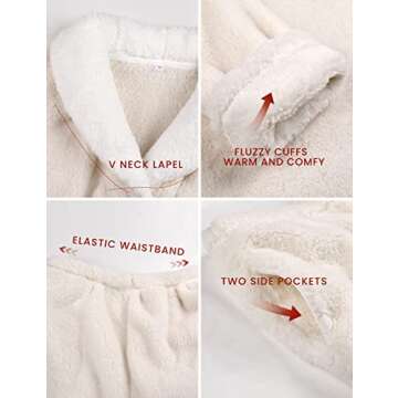 Hooever Women's Fluzzy Shearling Pajamas Set for Winter Comfort