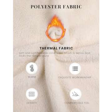 Hooever Women's Fluzzy Shearling Pajamas Set for Winter Comfort