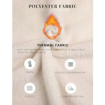 Hooever Women's Fluzzy Shearling Pajamas Set for Winter Comfort