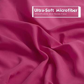 HIG 3pc Pink Queen Size Comforter Set - All Season Reversible Down Alternative Comforter with Two Shams - Quilted Duvet Insert with Corner Tabs - Box Stitched Blanket - Super Soft, Fluffy