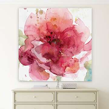 Wexford Home Bold Blush I-Gallery Wrapped Canvas Art Print, 16x16,