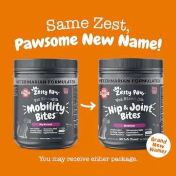 Zesty Paws Vet Strength Mobility Bites Beef & Bacon Flavor Hip & Joint Support Chews for Dogs with Glucosamine, Chondroitin, MSM, Hyaluronic Acid & Serrazimes - 90 Count