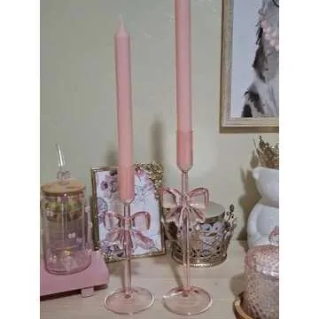 Elegant Bow Candle Holders Set for Romantic Decor