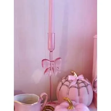 Elegant Bow Candle Holders Set for Romantic Decor