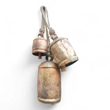 Siddhivinayak Metal Christmas Bells Set of 3 for Rustic Decor