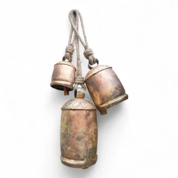 Siddhivinayak Metal Christmas Bells Set of 3 for Rustic Decor