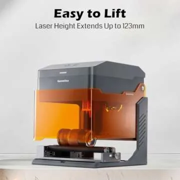 Kiosk 10WLaser Engraver, Light Weight & Portable Laser Engraver Machine, Home Laser Cutter with Acrylic Enclosure for DIY Wood/Leather/Metal, 3.9 x 3.9inch Engraving Area, Laser Safety Class 1