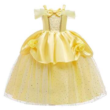 Enchanting CinheyU Girls Belle Princess Dress for All Occasions with Accessories