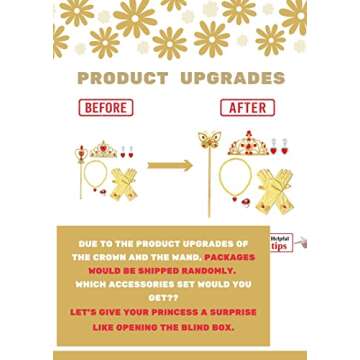 CinheyU Girls Belle Princess Dress with Accessories