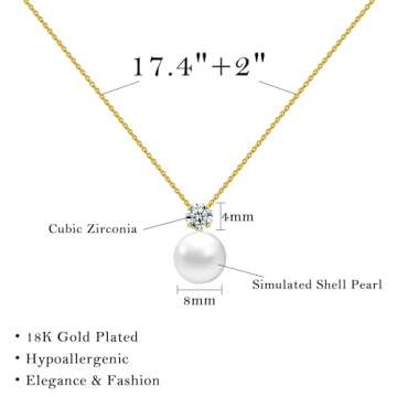 Elegant Mother in Law Necklace Gift with Pearls and CZ
