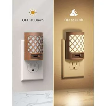 Night Light, Nights Lights Plug Into Wall [2 Pack] - Soft White, Adjustable Brightness, Energy Effic...