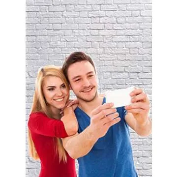 CYLYH 5x7ft White Brick Wall Backdrop Vinyl White Brick Backdrops for Photography Baby Shower Kids Adult Photography Background Studio Prop D136