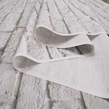 CYLYH 5x7ft White Brick Wall Backdrop Vinyl White Brick Backdrops for Photography Baby Shower Kids Adult Photography Background Studio Prop D136