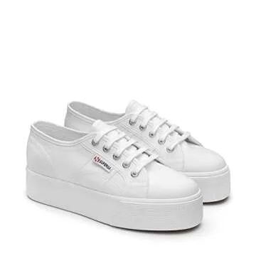 Superga womens 2790 Acotw Platform Fashion Sneaker, White, 6.5 US