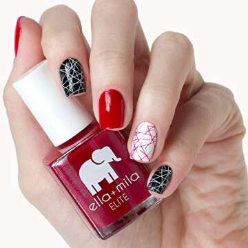 ella+mila Nail Polish, Vegan 7-Free Naughty Not Nice