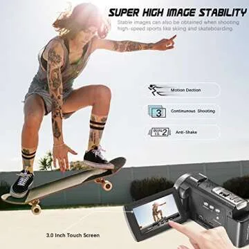 ZUODUN Full HD 1080P Camcorder for Vlogging