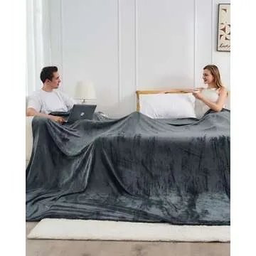 Commollis Oversized King Fleece Blanket 120"x120", Giant Huge Blanket 10'x10' Blanket for Bed, Sofa,Travel and Camping, California Huge Flannel Big Throw BlanketFits The Whole Family and Outdoor