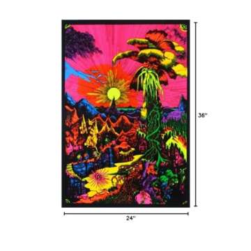 (24x36) Lost Horizon (Landscape) Flocked Blacklight Poster Print