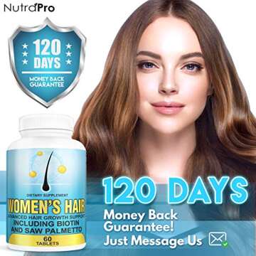 Hair Growth Vitamins With Saw Palmetto for Women-DHT Blocker,Hair Growth Supplement for Thicker And Perfect Hair.Hair Growth Pills for Thinning Hair.Get Healthy,Glow,Longer,Thick Hair.With Biotin.
