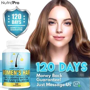Hair Growth Vitamins With Saw Palmetto for Women-DHT Blocker,Hair Growth Supplement for Thicker And Perfect Hair.Hair Growth Pills for Thinning Hair.Get Healthy,Glow,Longer,Thick Hair.With Biotin.