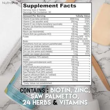 Hair Growth Vitamins With Saw Palmetto for Women-DHT Blocker,Hair Growth Supplement for Thicker And Perfect Hair.Hair Growth Pills for Thinning Hair.Get Healthy,Glow,Longer,Thick Hair.With Biotin.