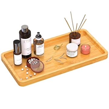 Bellsal Bamboo Bathroom Tray for Organized Living