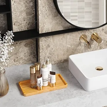 Bellsal Bamboo Bathroom Tray for Organized Living