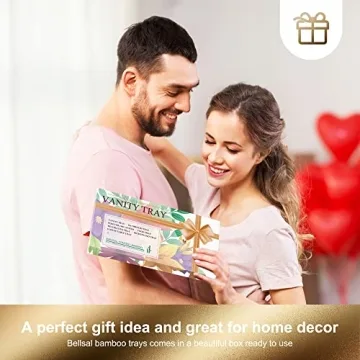 Bellsal Bamboo Bathroom Tray for Organized Living