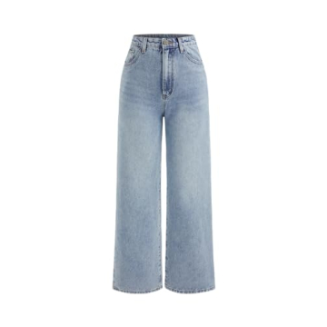 CIDER Yoney Baby Blue High-Rise Straight Leg Jeans