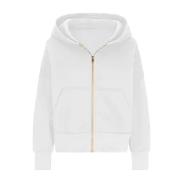 People Free Zip Up Hoodie Fleece Sweatshirt for Fall Fashion