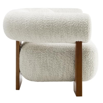 Shop Modway Jace Upholstered Barrel Chair in Pearl