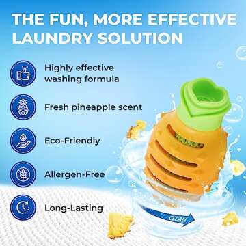 Laundry Masher Pineapple Wash Ball - Natural Reusable Laundry Balls for Washing Machine | Clothes St...