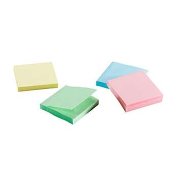 Sticky Notes Self-Stick Notes - 12 Pads/Pack 100 Sheets/Pad - 3 in x 3 inches - Adhesive Notes - Assorted, (Pastel)