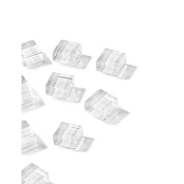 Joyzy Refrigerator Magnets Fridge Magnets Cute Glass Magnets for Fridge Decorative Kitchen Office 24 Pack (White)