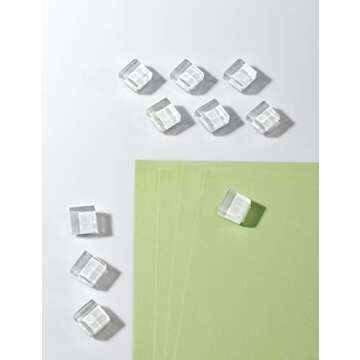 Joyzy Refrigerator Magnets Fridge Magnets Cute Glass Magnets for Fridge Decorative Kitchen Office 24 Pack (White)