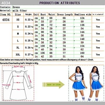 Colorful Cheerleader Costume with Pom Poms and Socks