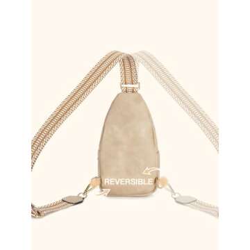 Telena Sling Bag for Women Crossbody Fanny Packs for Women Leather Sling Chest Bag with Adjustable Strap Cinnamon Brown