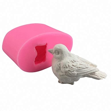 3D Bird Soap Mold Small Bird Silicone Mould for Soap Making Chocolate Candy Molds Cake Fondant Toppe...