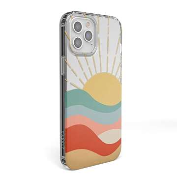 Casely iPhone 12 Pro Max Case | Here Comes The Sun | Cute Colorblock Sunset Case